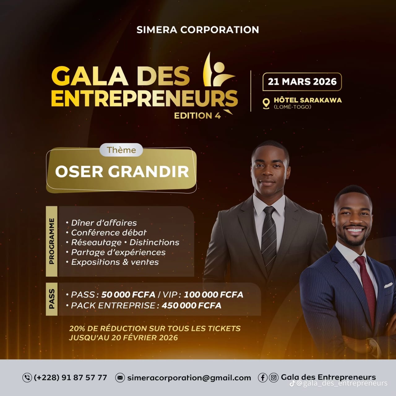 Sarakawa accueille un gala pour les entrepreneurs